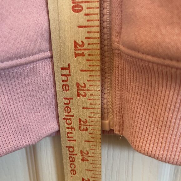 Barbie Juniors Small Pink Sweatshirt Zip Up Hoodie Kelly Green Stripes NWT - Picture 7 of 9